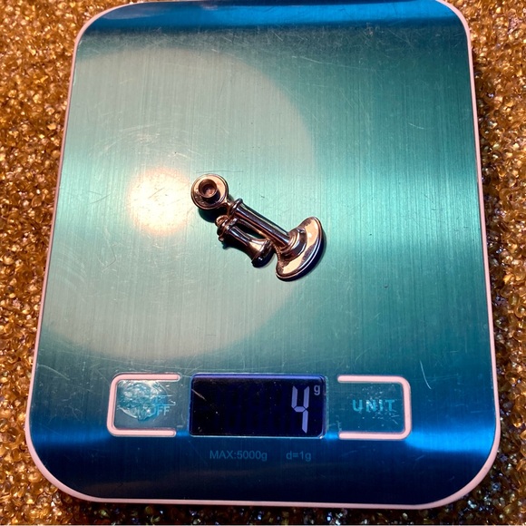 BEAU Sterling Candlestick Phone Brooch - Picture 8 of 8